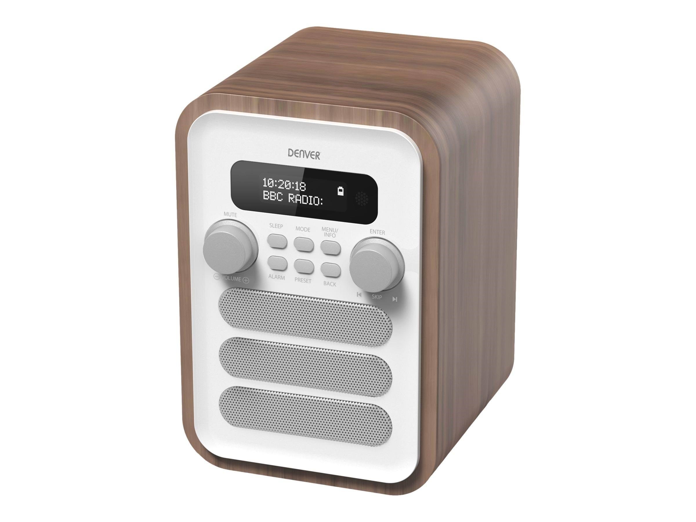 DENVER DAB-48WHITE - DAB+/FM - Hvid Radio