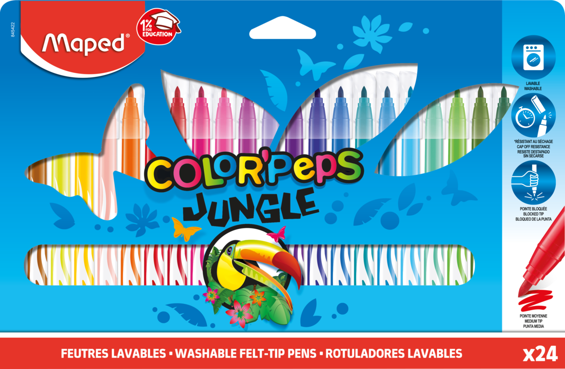 Maped Color'Peps Jungle tusser x 24 Tegneværktøj 845422