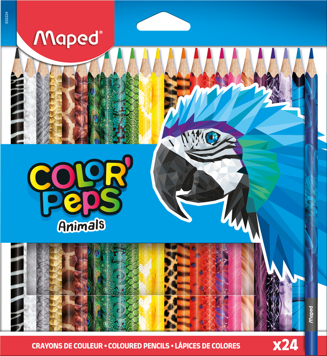 Maped Color'Peps Animals farveblyanter x24 Tegneværktøj Farvet blyant 832224