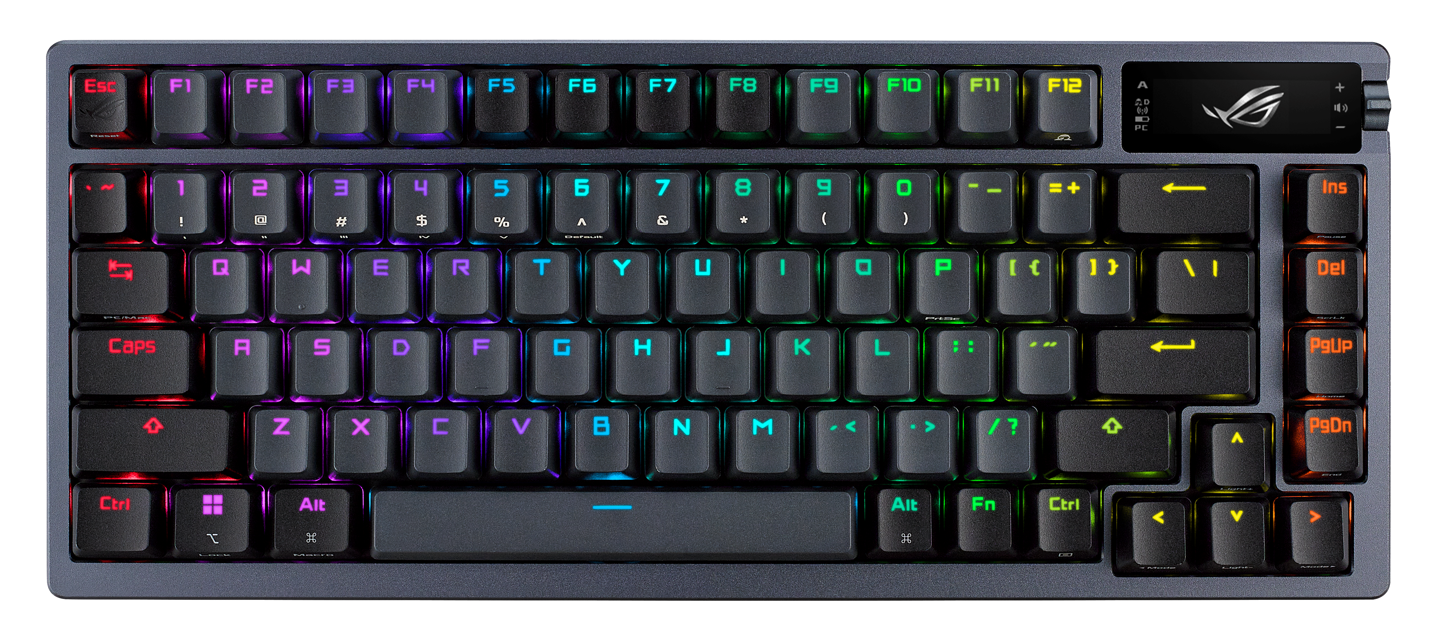 ASUS ROG Azoth 75% Wireless DIY Custom RGB - Gaming Tastatur - Uden Numpad - Nordisk - Sort Tastatur 90MP0316-BKNA01