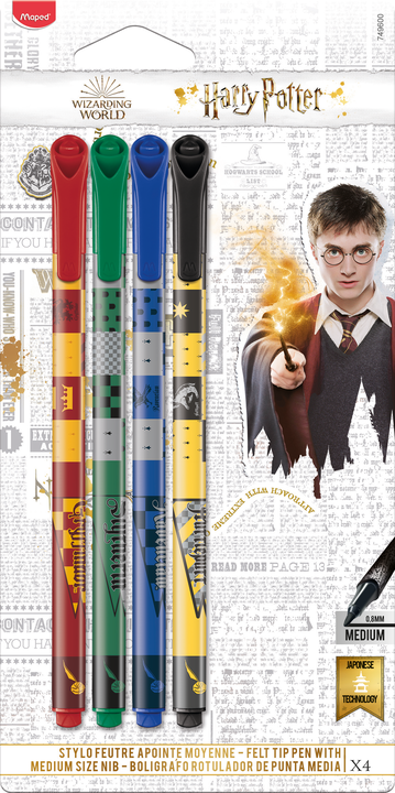 Harry Potter Medium tusser, sæt med 4 farver Tegneværktøj 749600
