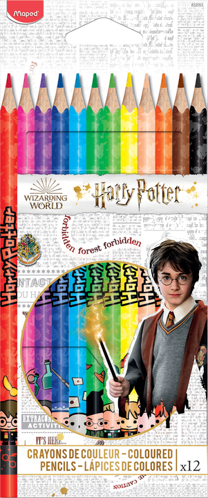 Harry Potter Farveblyanter, æske m. 12 ass. Tegneværktøj Farvet blyant 832053