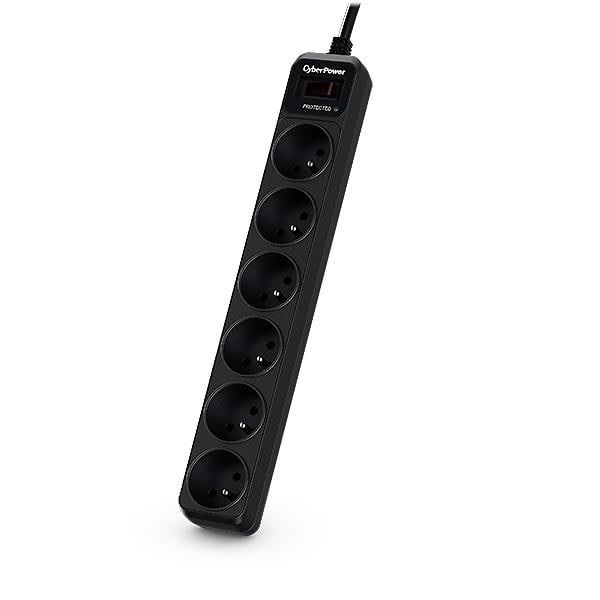 CyberPower B0620SC0-DE - 6-Port Surge Protection Strømkabel Sort
