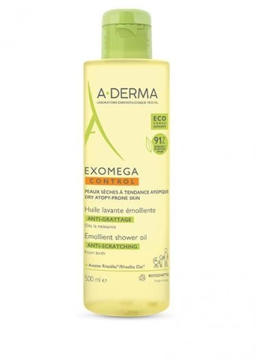 A-Derma Exomega Control Emolient Shower Oil 500 ml Kropspleje 3282770143423