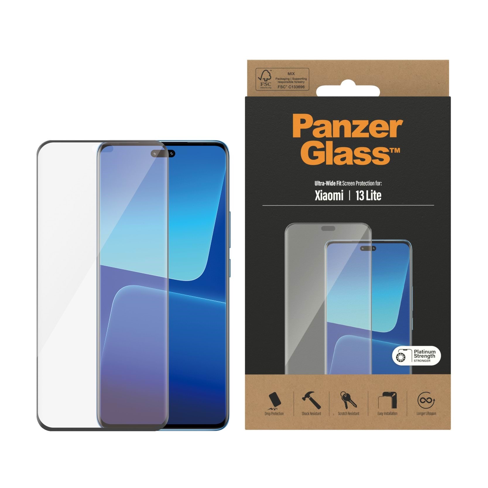 PanzerGlass Screen Protector Xiaomi Redmi 13 Lite Beskyttelsesglas PANZER8055