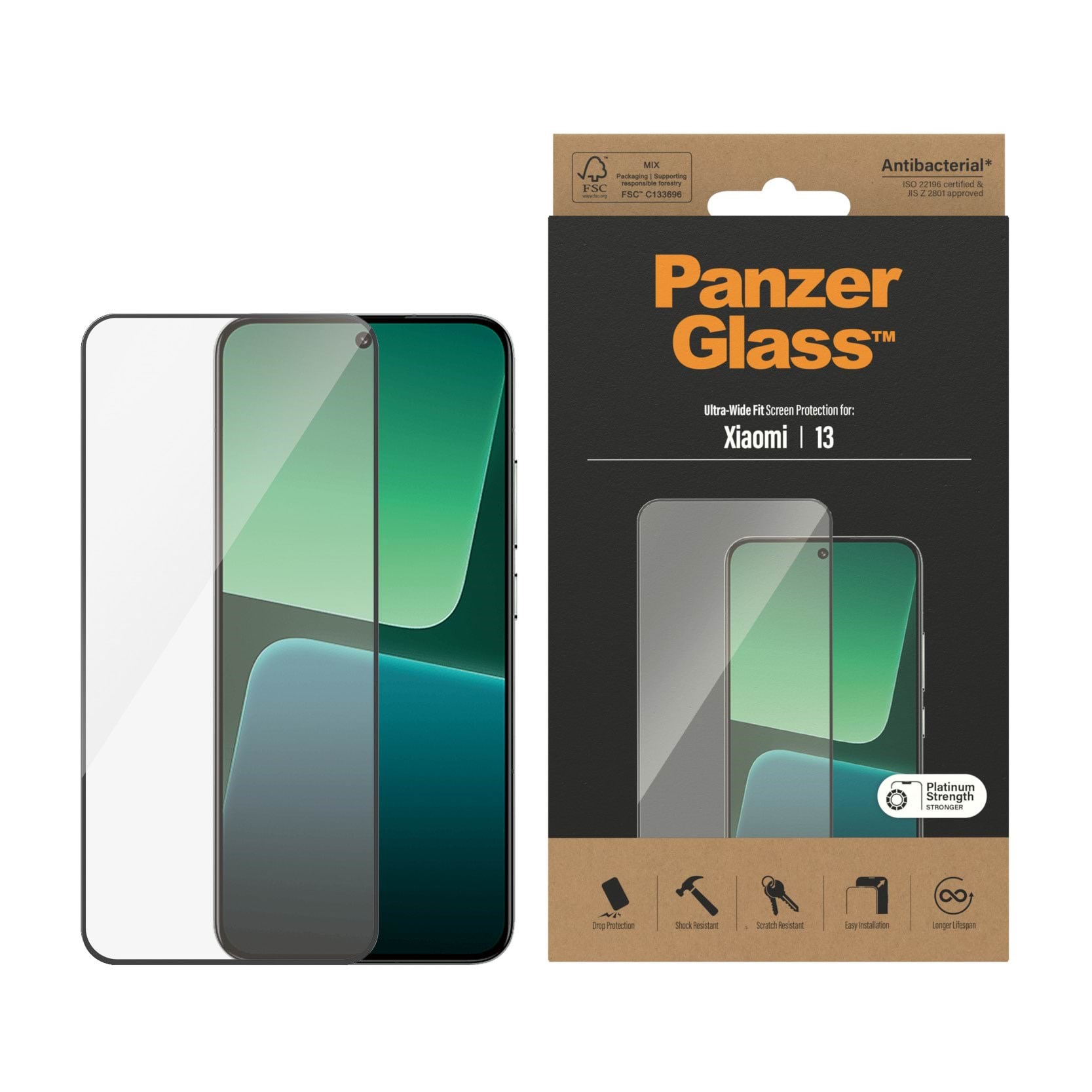 PanzerGlass Screen Protector Xiaomi 14 | 13 | Ultra-Wide Fit Beskyttelsesglas PANZER8066