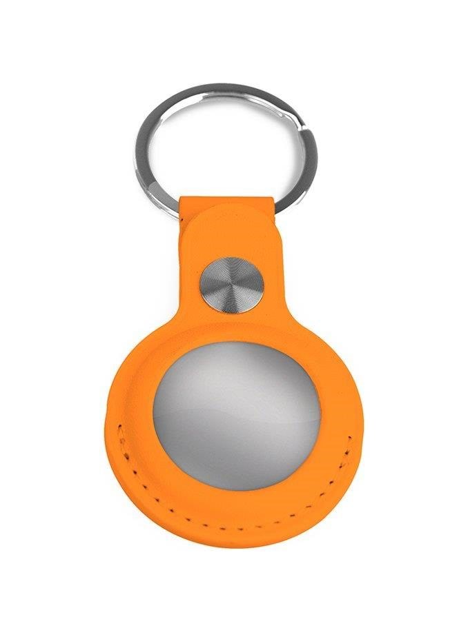 Light Solutions Airtag Nøglering - Læder - Orange Mobil Tilbehør 5714255006872