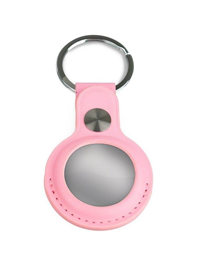 Light Solutions Airtag Nøglering - Læder - Pink Mobil Tilbehør 5714255006810