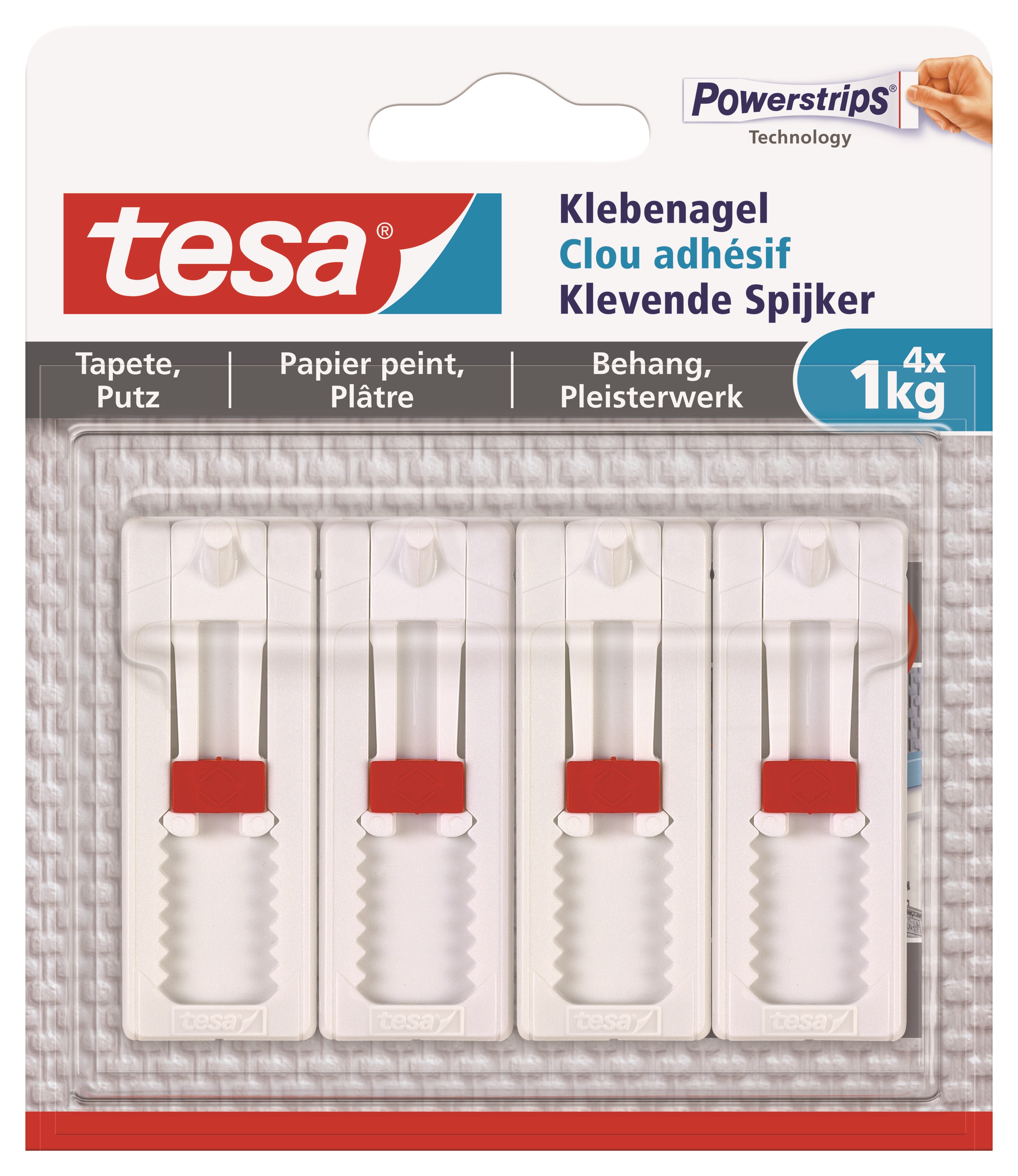 tesa Adhesive Nail Adjustable 1kg Wallpaper Ophæng 77774-00015-00