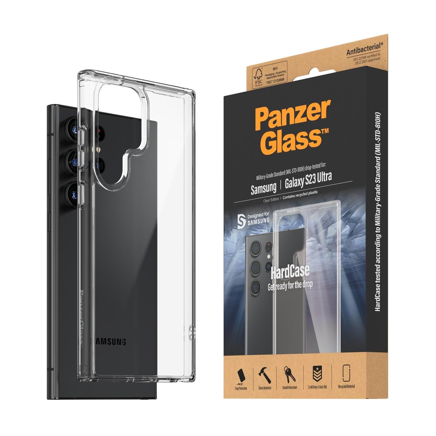 PanzerGlass HardCase Samsung Galaxy S23 Ultra | Transparent Mobilcover PANZER0435