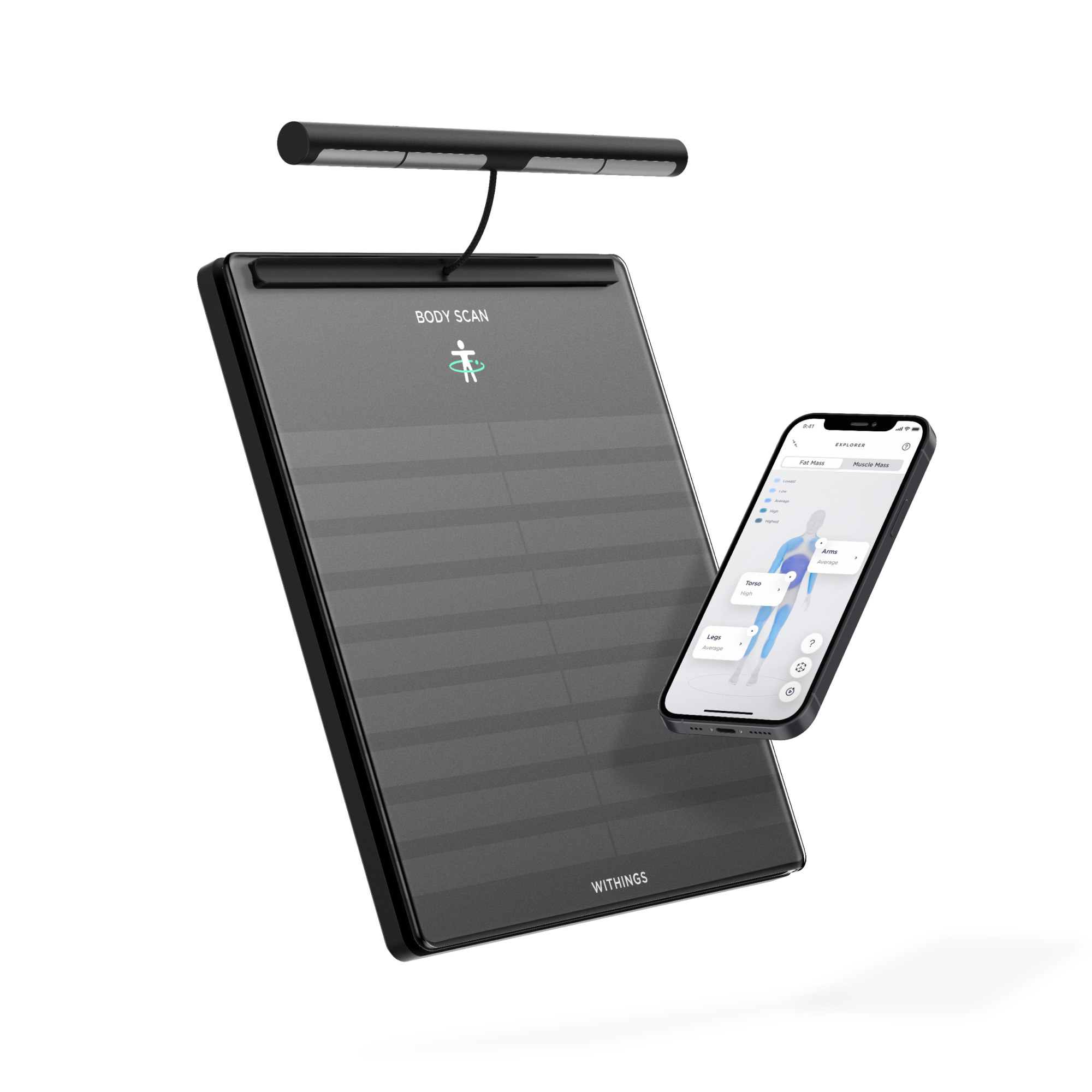 Withings Analysevægt Body Scan - Sort Badevægt WBS08-Black-All-Inter