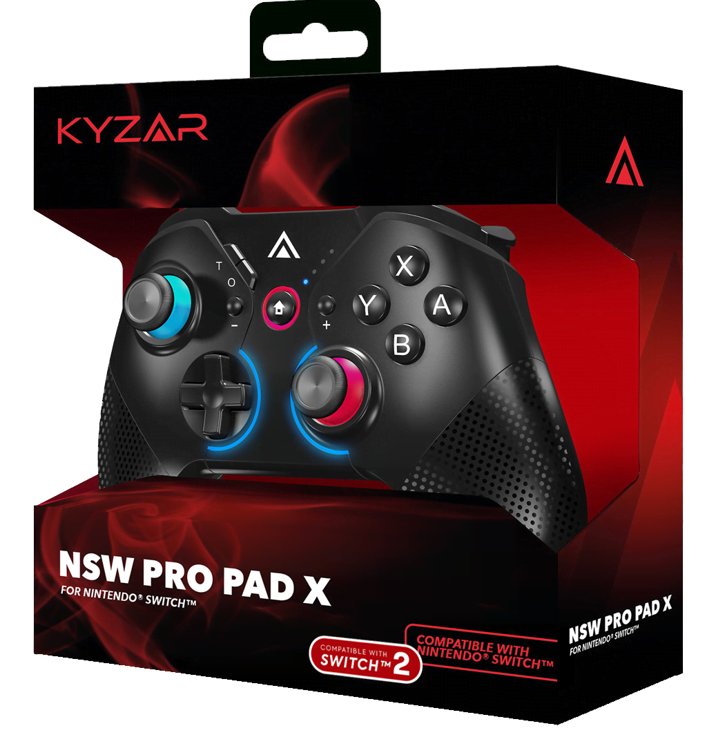 Kyzar Switch Pro - Black - Wireless Controller - Nintendo Switch 2 Spil Tilbehør KYZARNSWPROPADX