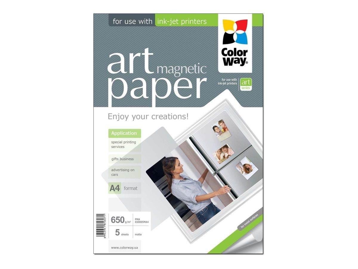 ColorWay ART magnetic - magnetic photo paper - matte - 5 sheet(s) - A4 - 650 g/m²