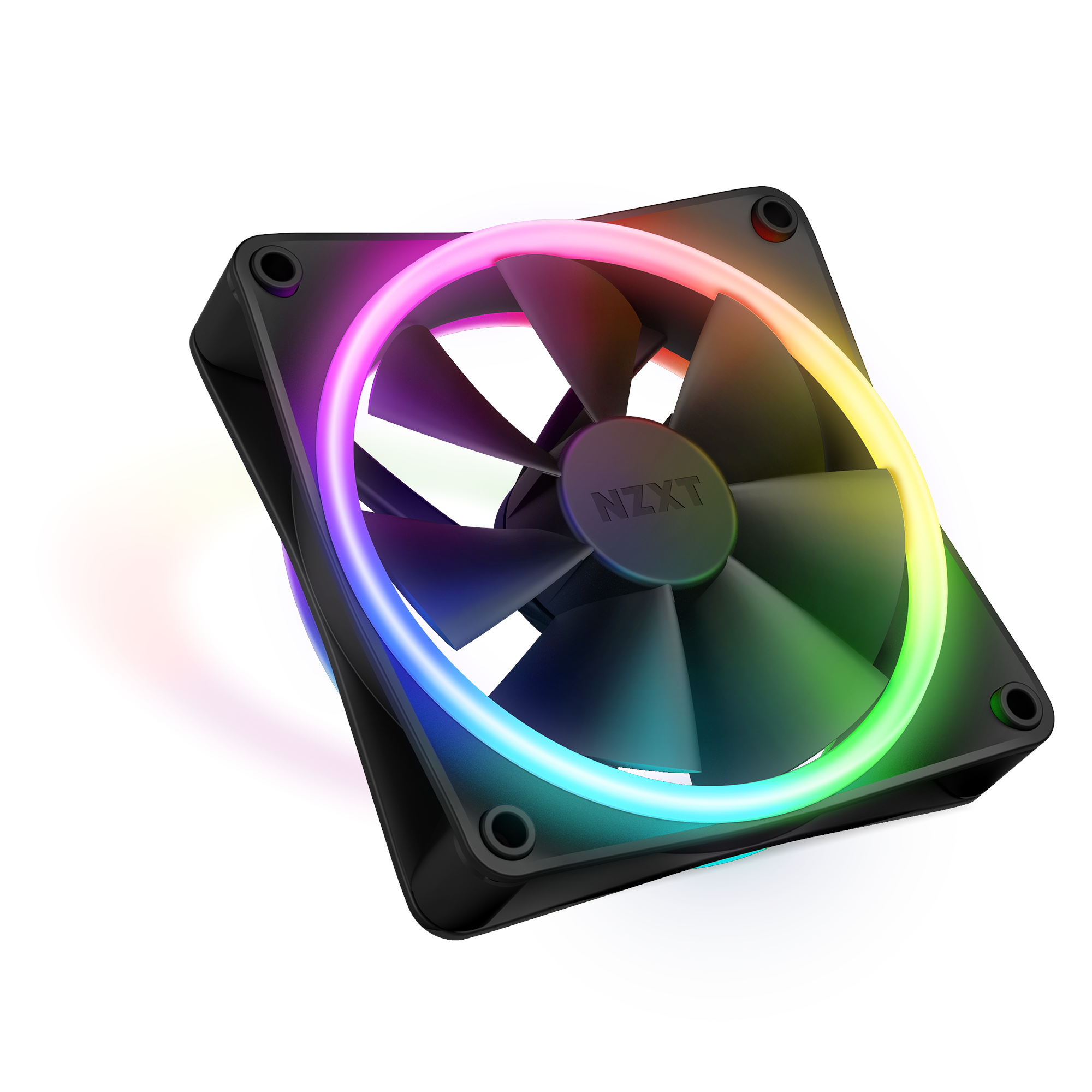 NZXT F120 RGB DUO - Black - Kabinet køler - 120mm - Sort med RGB LED lys - 29 dBA