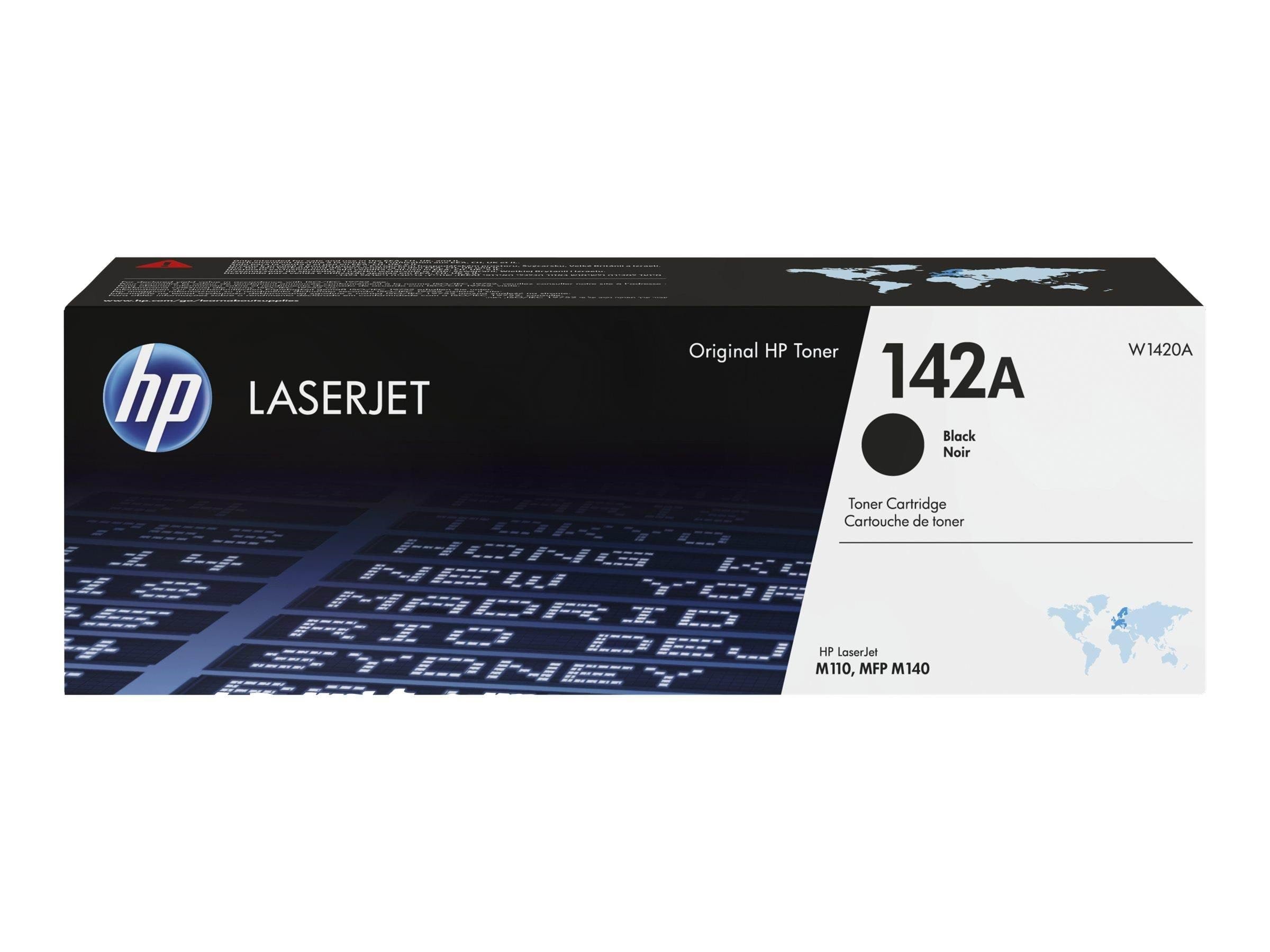 HP 142A / W1420A - Black Toner Printerpatron Og Toner Sort