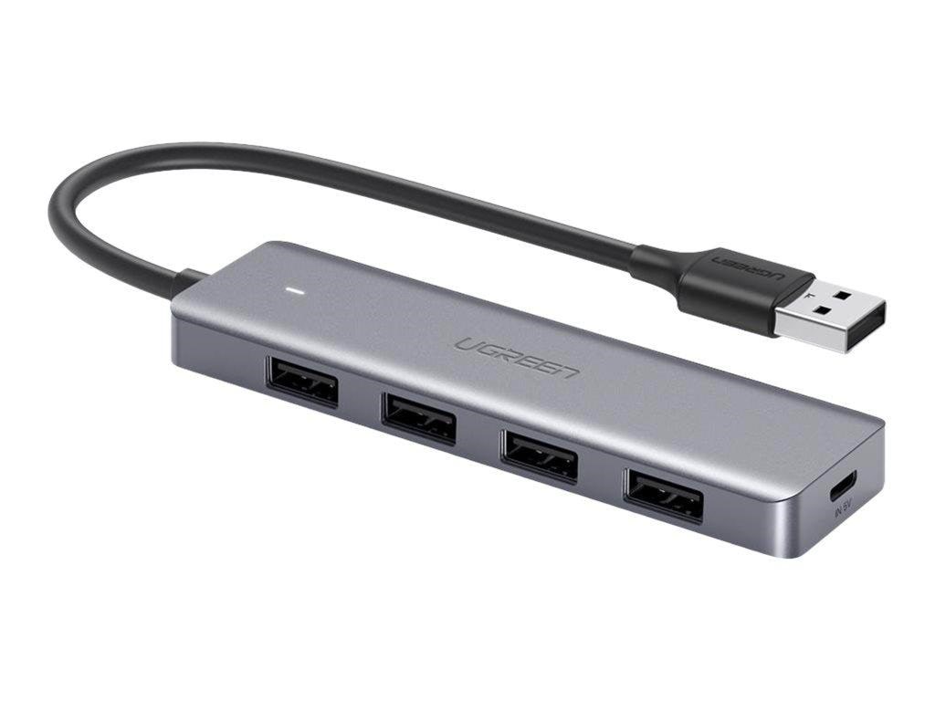 UGREEN USB 3.0 Hub USB hub - USB 3.0 - 4 ports - Sølv Usb Hub 50985