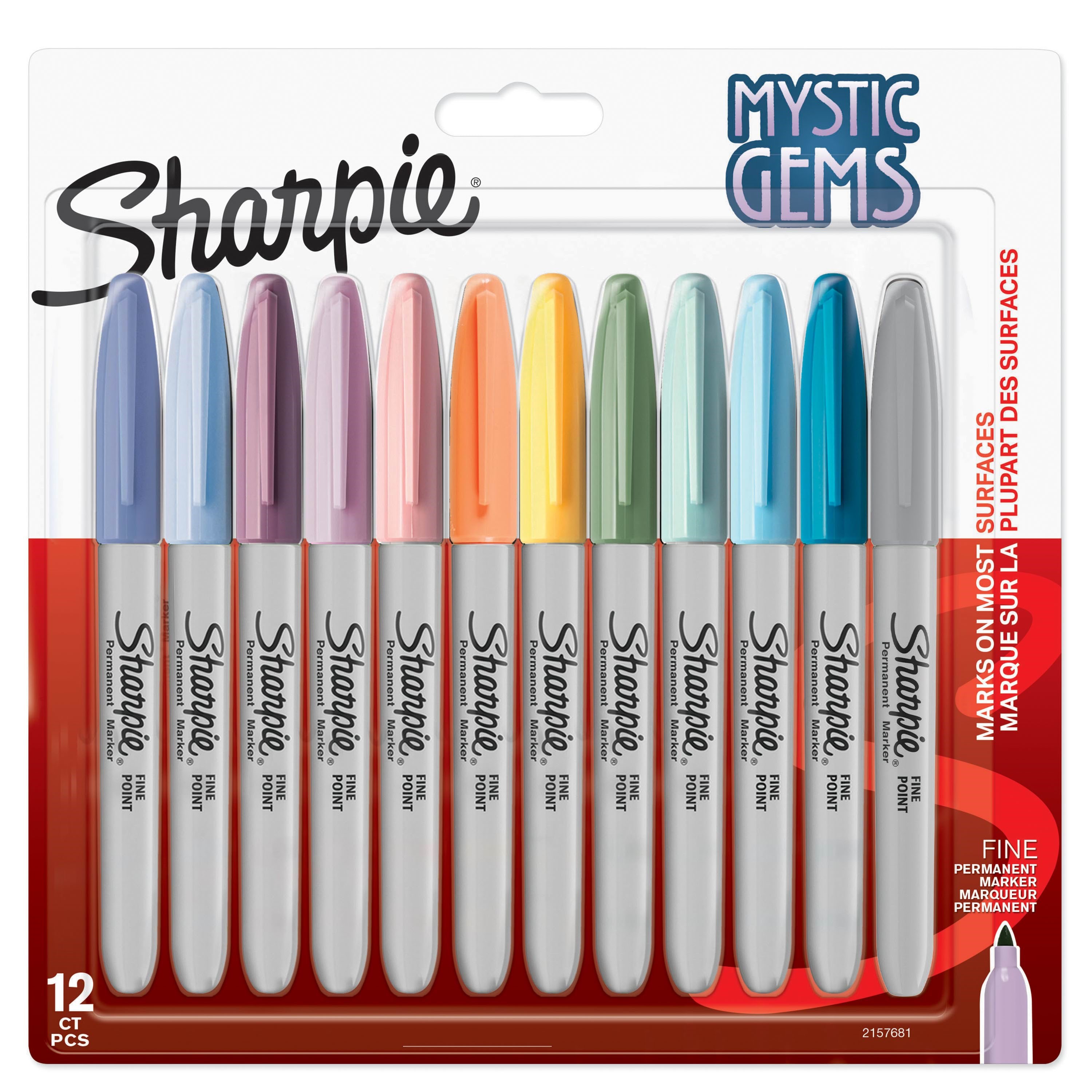 Sharpie Permanente Markers | Mystic Gem Special Edition | Fin spids | Assorterede farver | 12 Stk