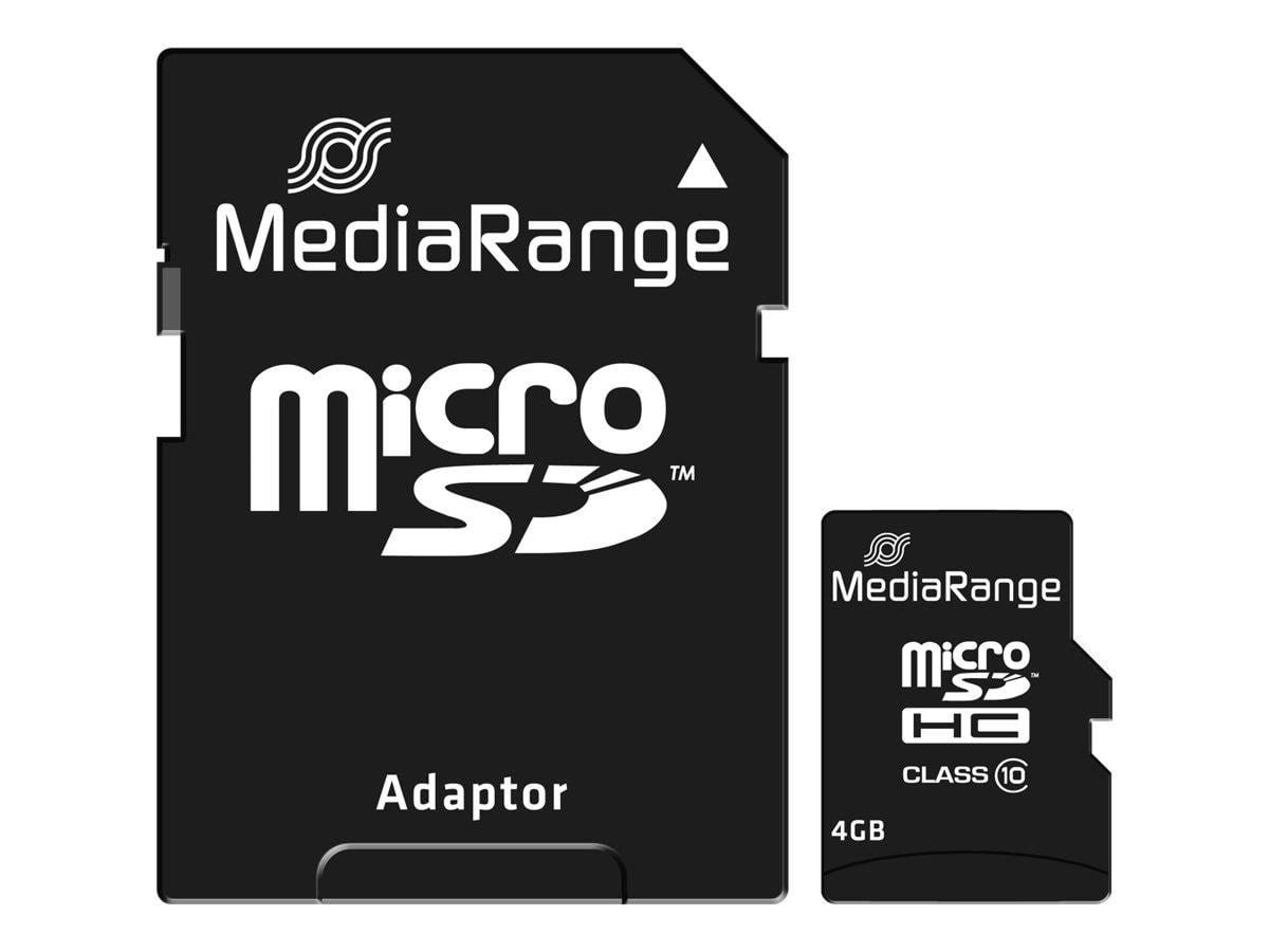 MediaRange Micro SDHD kort 4GB Hukommelseskort MR956