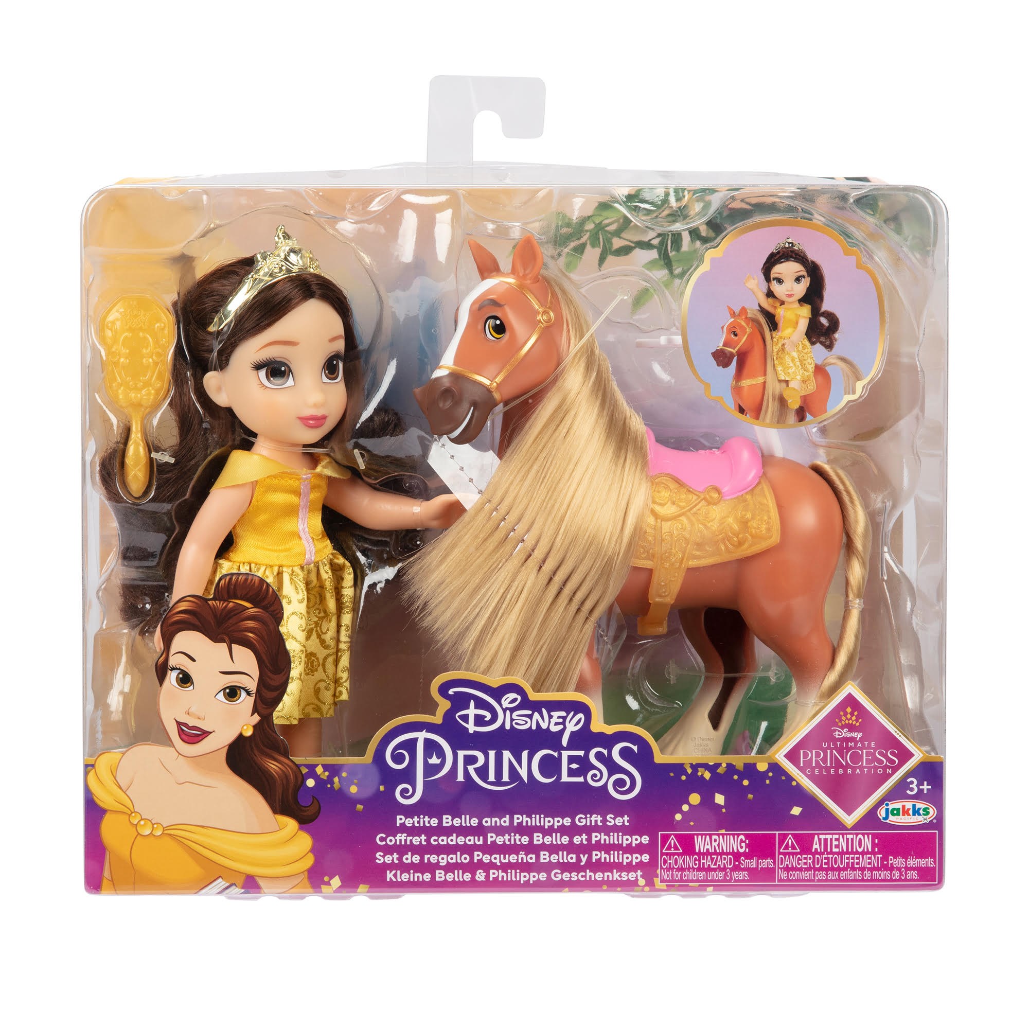 Jakks Disney Princess 15cm Petite Belle & Philippe Dukker Og Bamser 221574