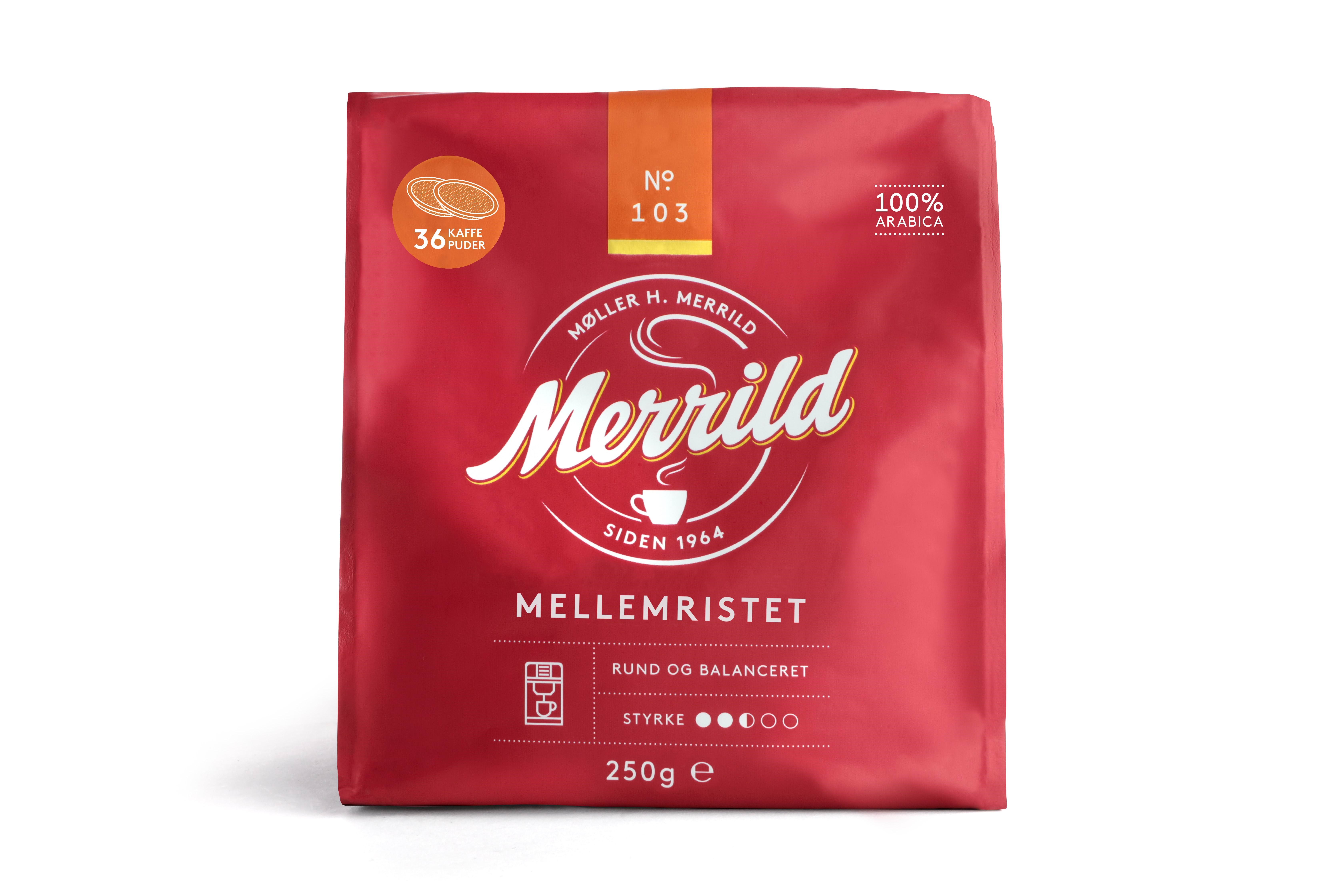MERRILD Medium roast 36 pods Kaffemaskine Rød 70169