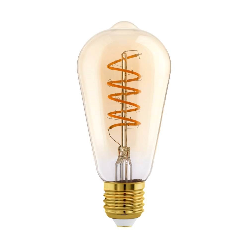 EGLO LED pære ST64 Spiral 4W/822 270 lumen klar 3-trin dæmpbar E27 Lyskilde 110077