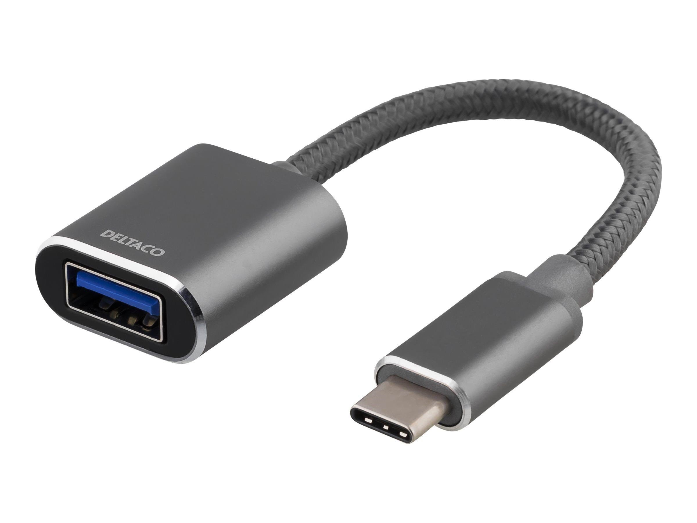 Pro USB-C to USB-A - adapter - 11 cm Usb Kabel Grå USBC-1277