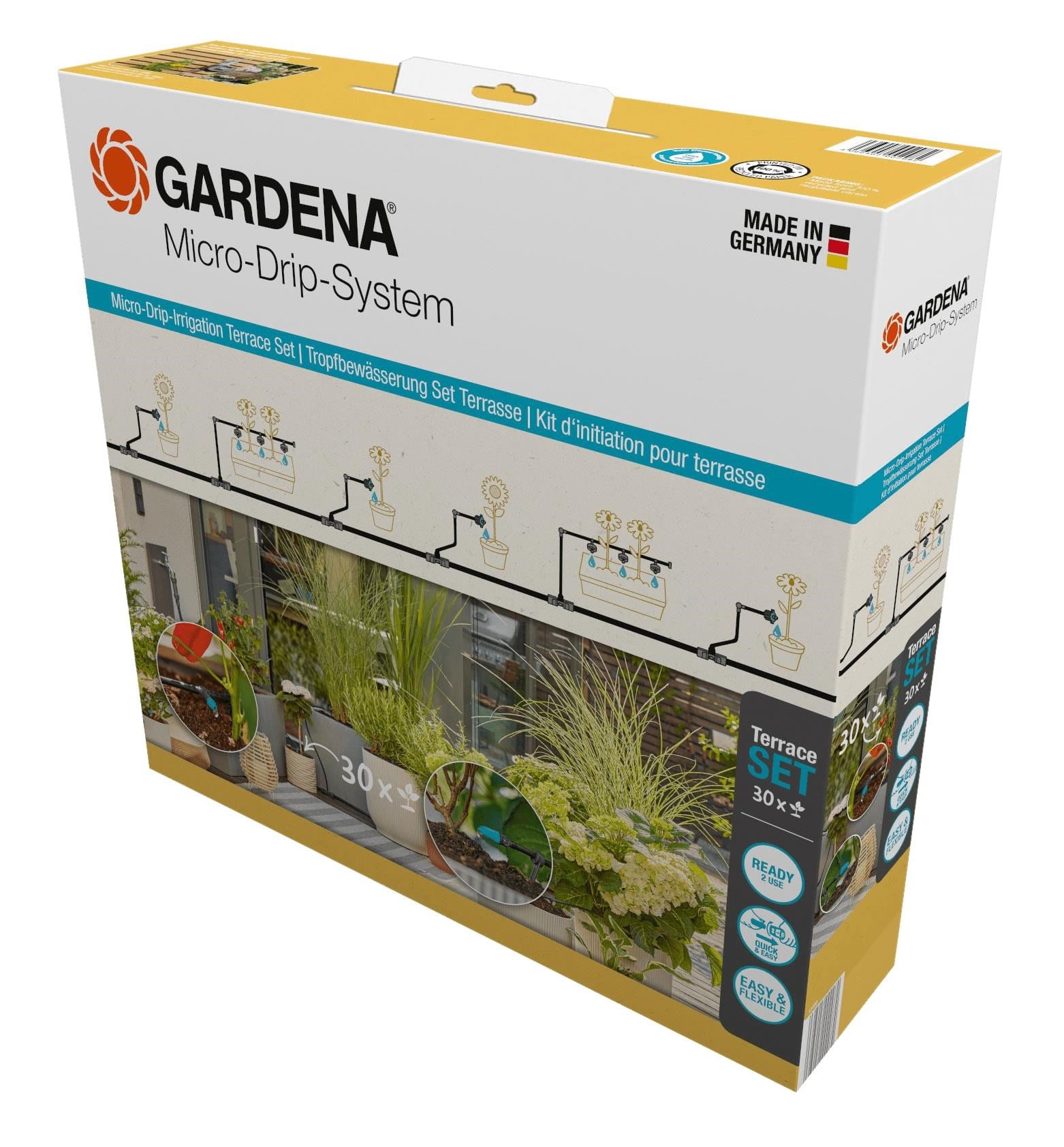 Gardena Micro-Drip vanding terrassesæt (30 planter) Havevanding 13400-20
