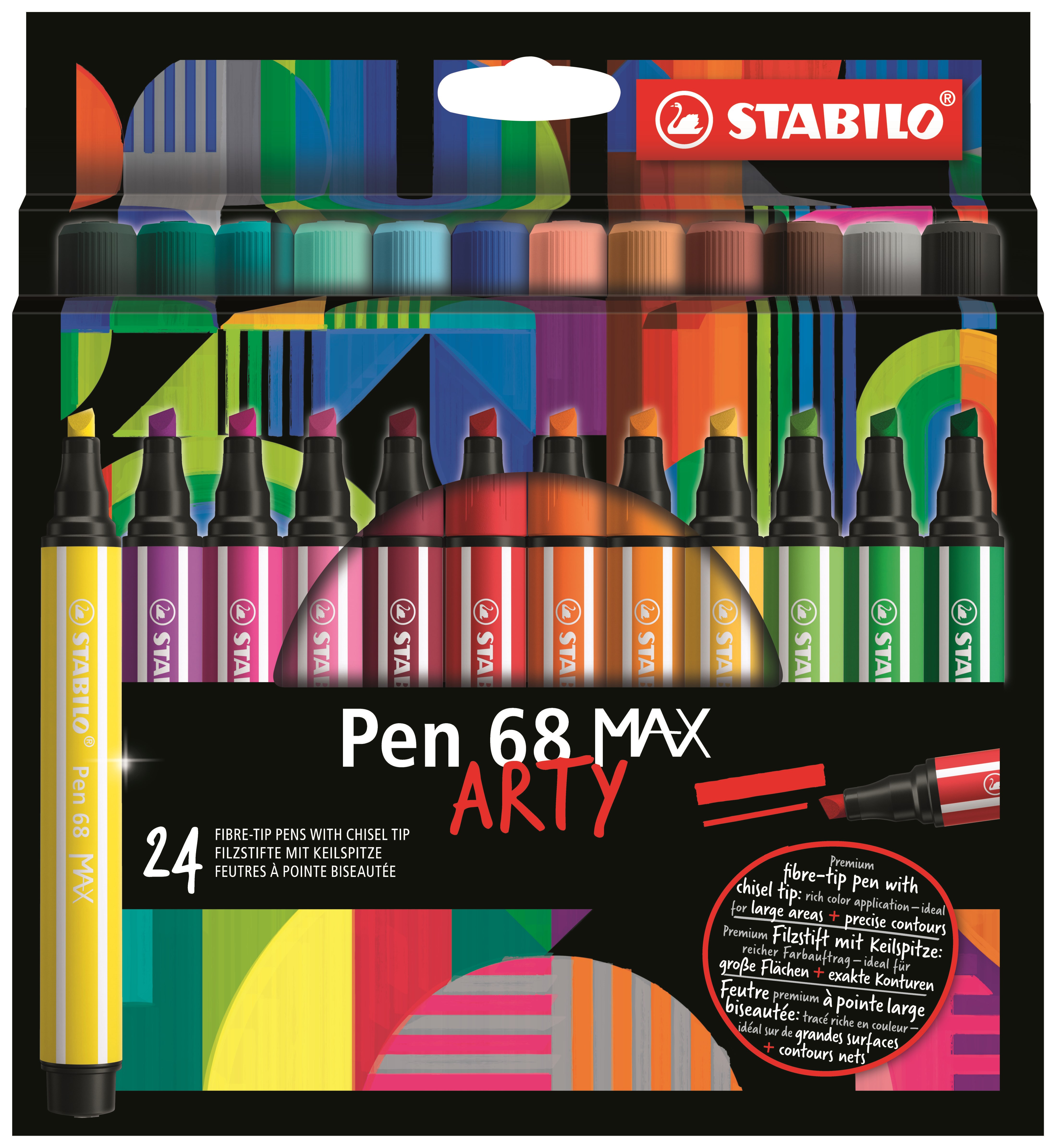 STABILO Pen 68 Max Arty sæt med 24 penne Hobby Artikler 204093