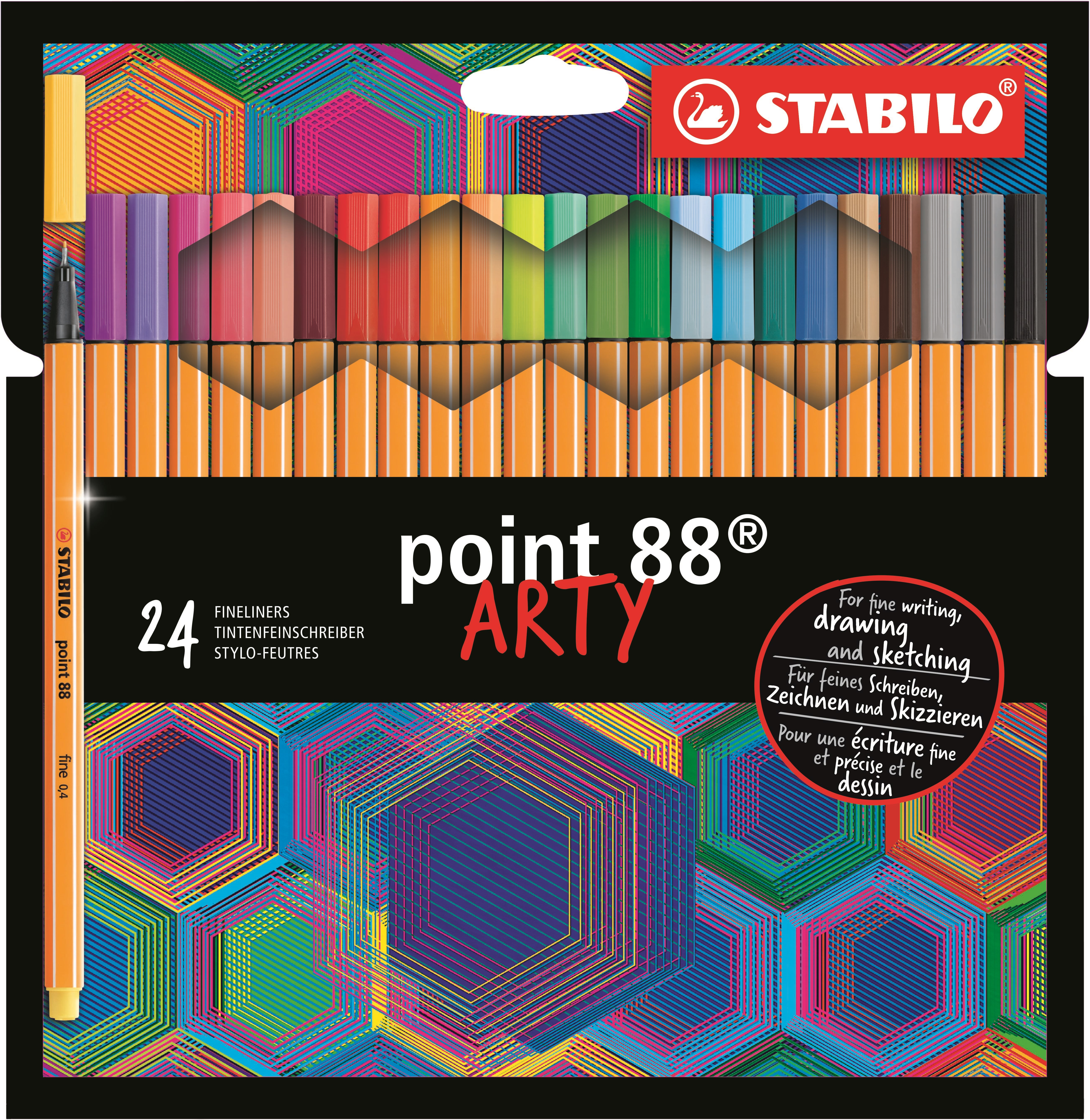 STABILO Point 88 fineliner Arty sæt med 24 farver Hobby Artikler 201089