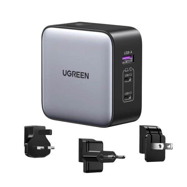 UGREEN Nexode GaN 65W Travel Adapter (US/UK/EU) Mobil Oplader 90409