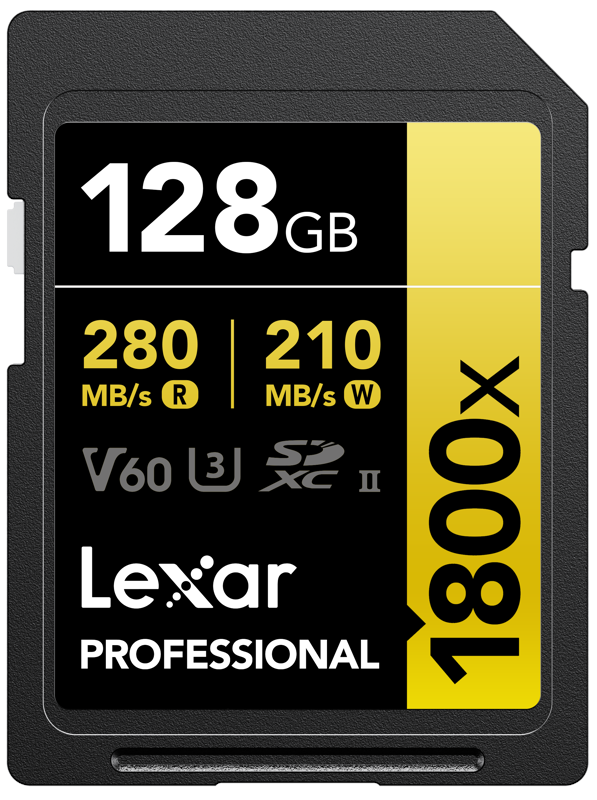 Lexar Professional Gold 1800x SD - 280MB/s - 128GB Hukommelseskort LSD1800128G-BNNNG