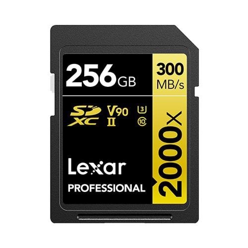 Lexar Professional Gold 2000x SD - 300MB/s - 256GB Hukommelseskort LSD2000256G-BNNNG