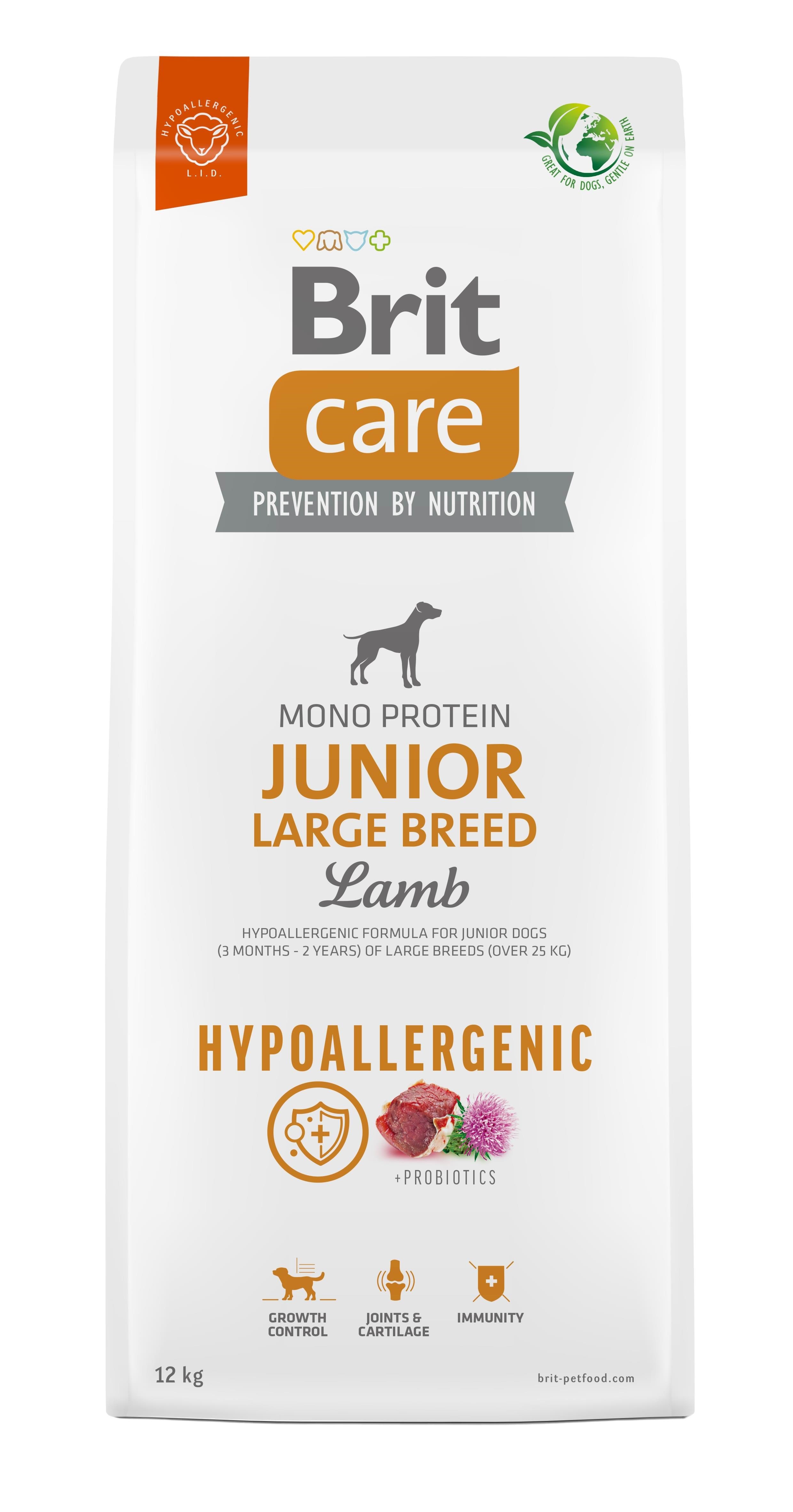 Brit Care Dog Hypoallergenic Junior Large Breed Lamb 12kg Hundeudstyr BH3511200