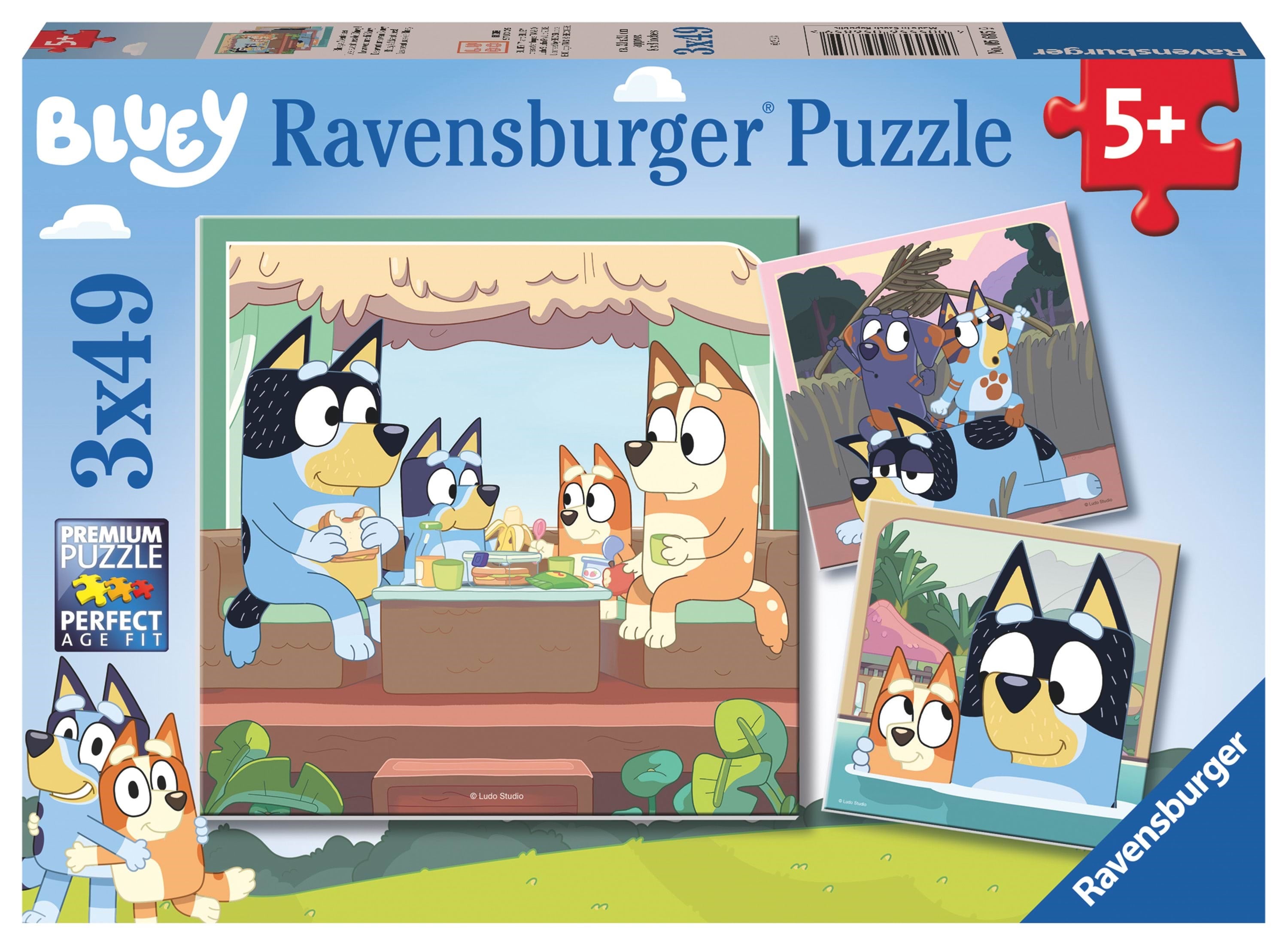 Ravensburger Bluey 3x49p Puslespil 10105685