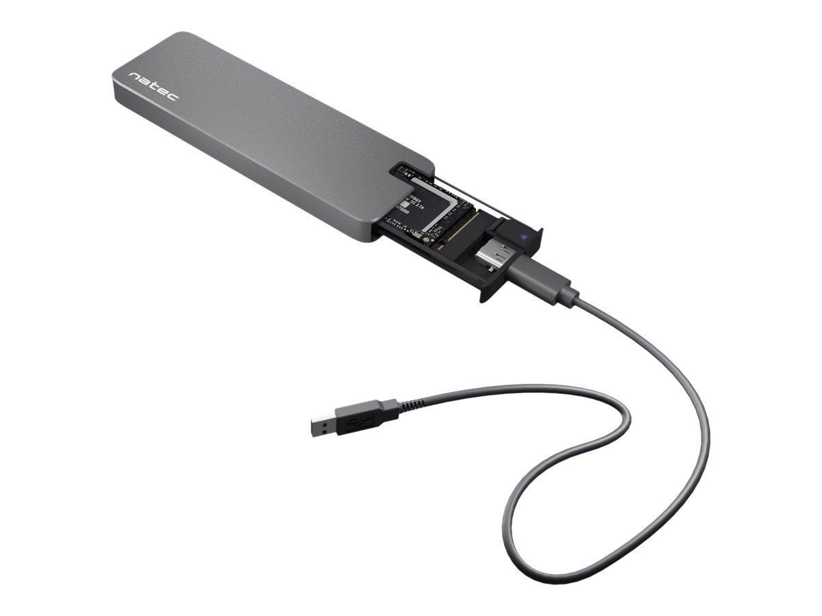 Natec RHINO - storage enclosure - M.2 NVMe Card / PCIe (NVMe) - USB 3.2 (Gen 2x1)
