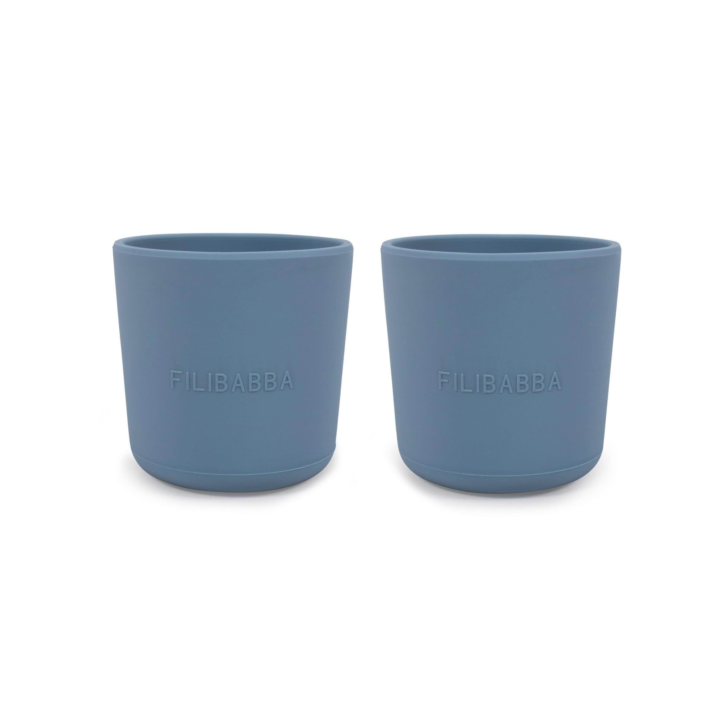 Filibabba Silikone kop 2-pak - Powder Blue Babyudstyr FI-SI019