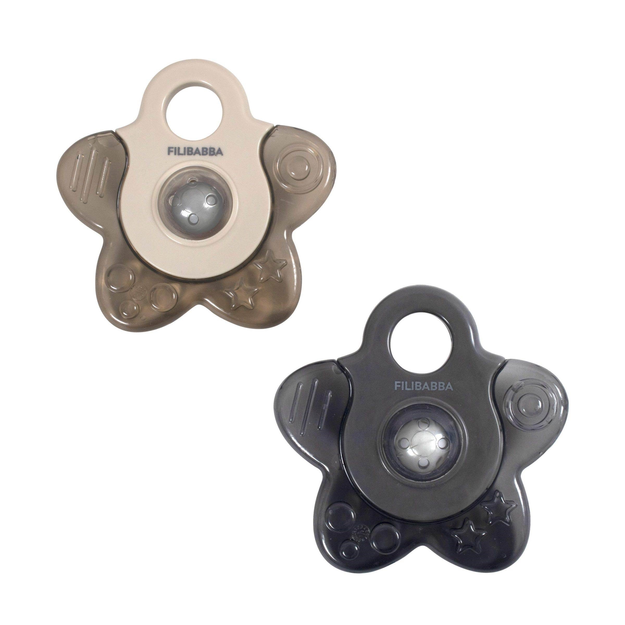 Filibabba Teether - Cooling star 2-pack grey mix Babylegetøj FI-PH049