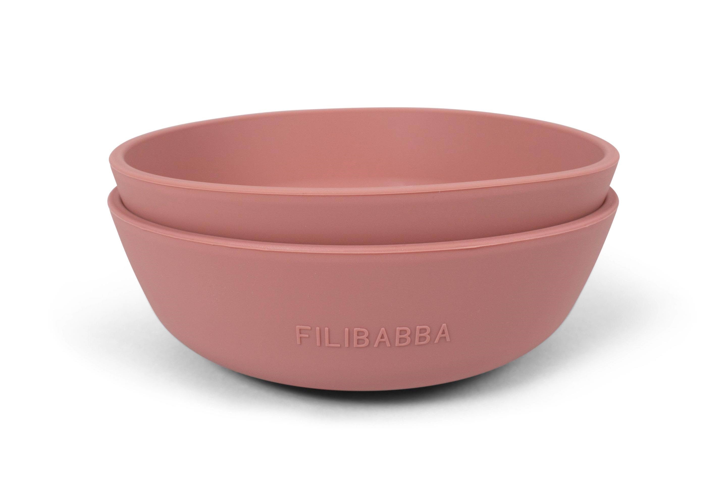 Filibabba Silicone bowl 2-pack - Rose Babyudstyr FI-02274