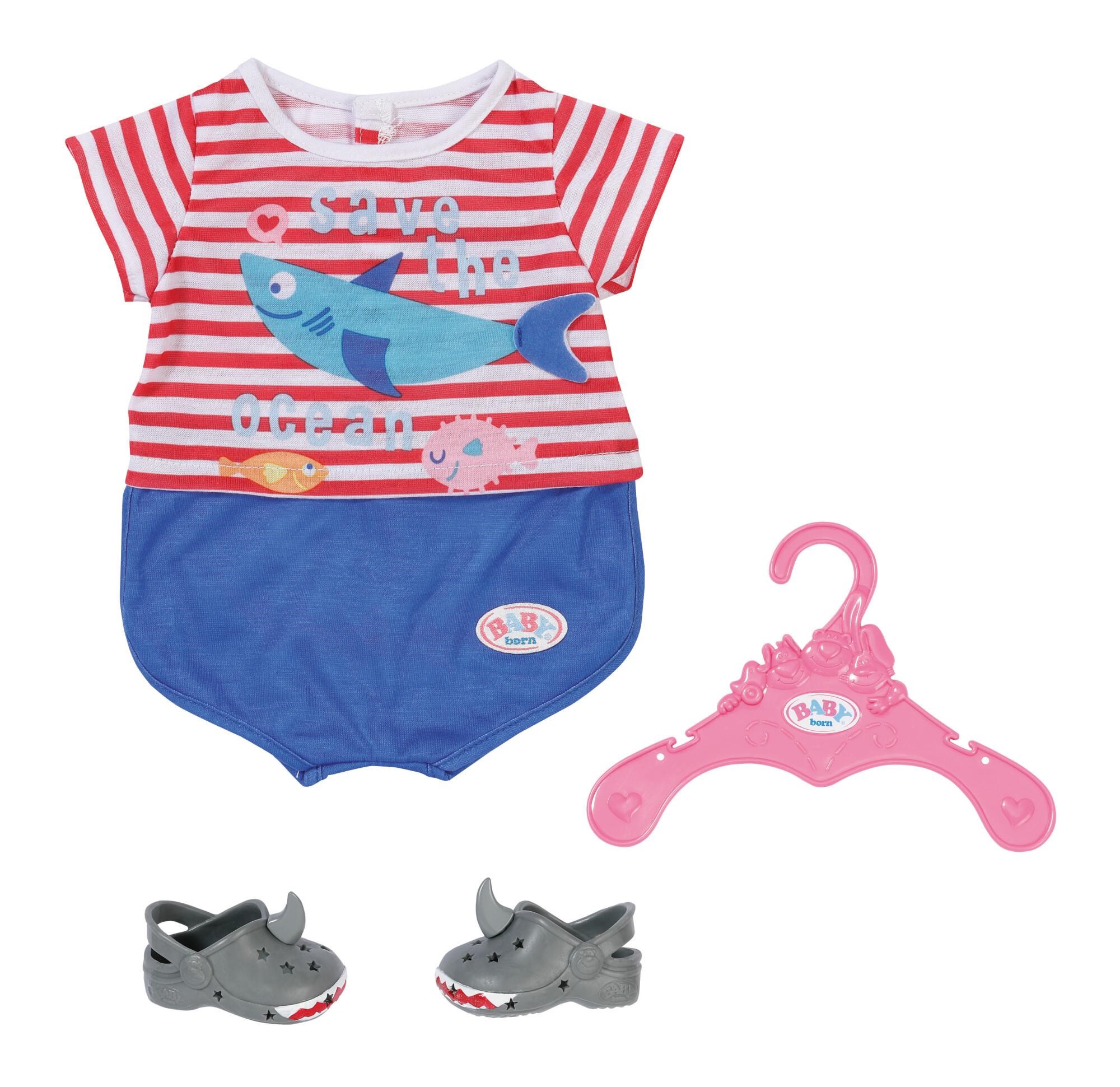Baby Born Bath Pyjamas wShoes blue 43cm Dukker Og Dukketilbehoer 834268