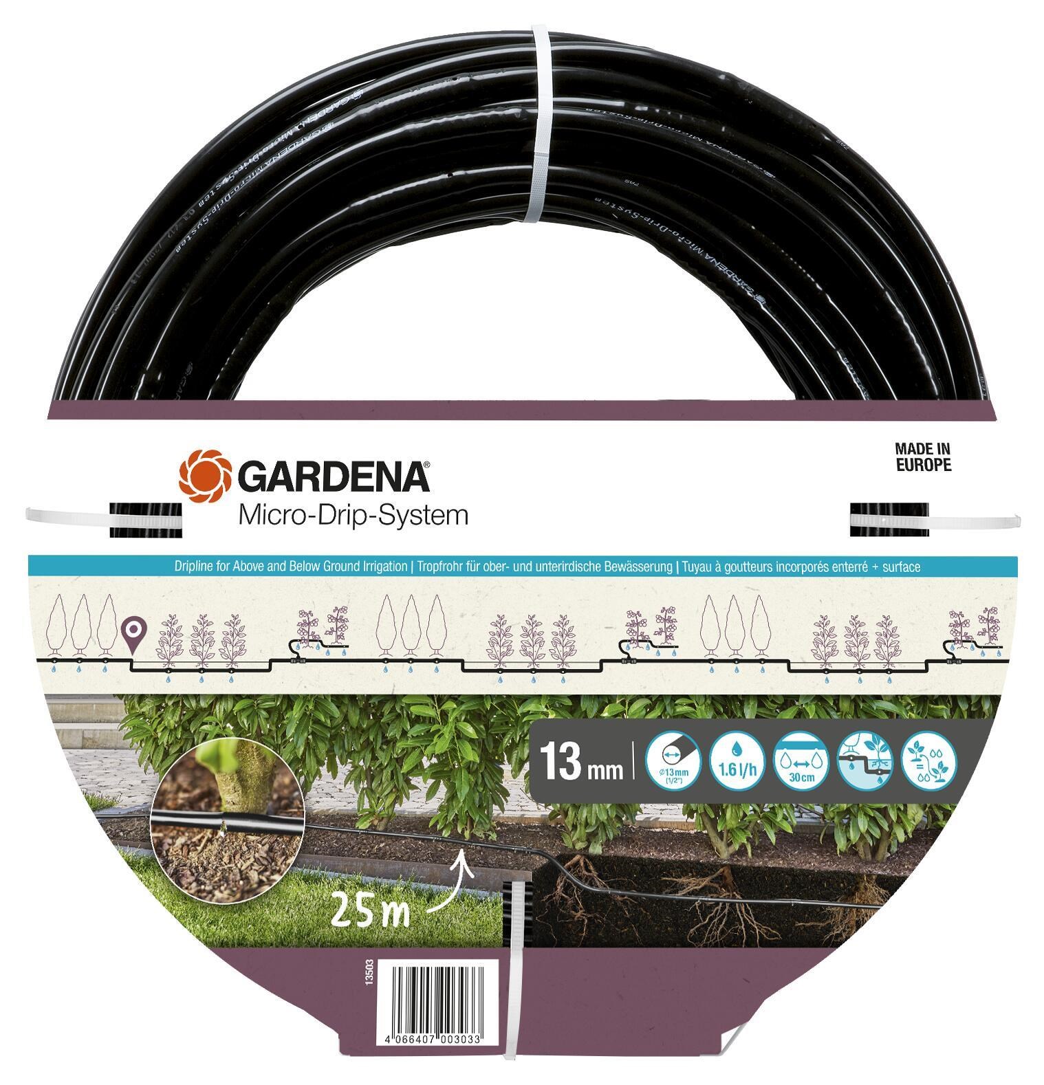 Gardena Drypslange 1,6 l/t til vanding over og under jord (25 m) Havevanding 13503-20