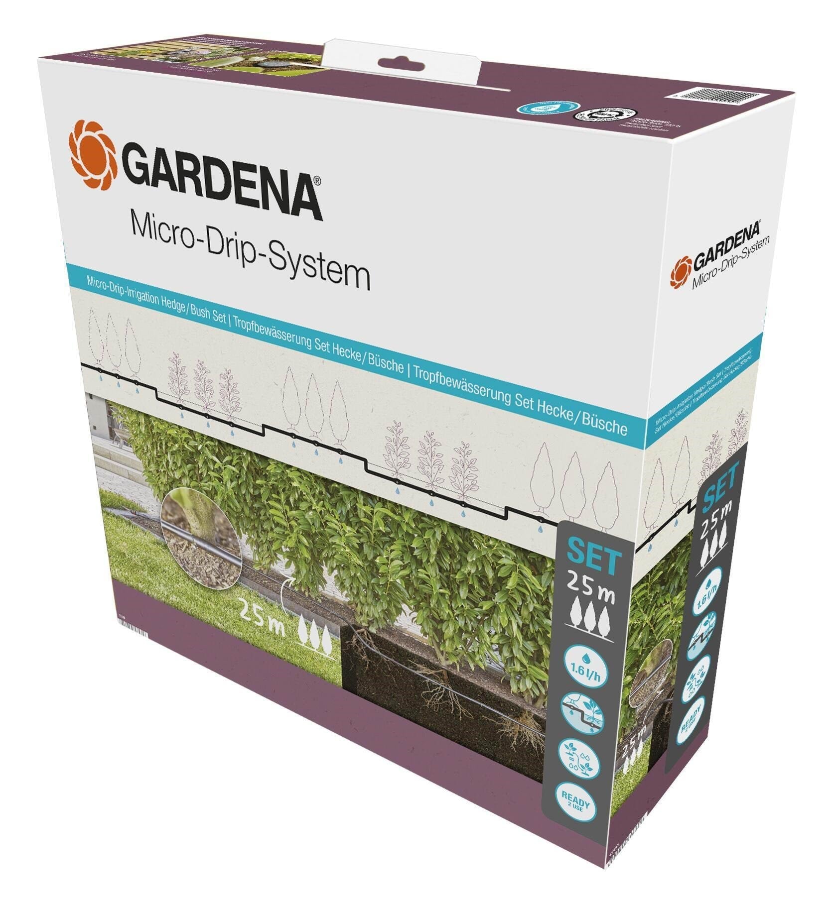 Gardena Micro-Drip vanding hæk-/busksæt (25 m) Havevanding 13500-20