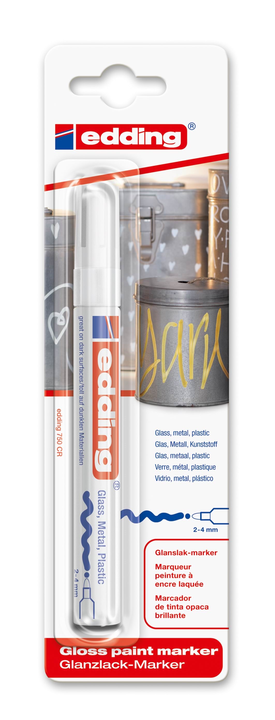 Edding e-750 paint marker hvid Værktøj 4-750-1-1049