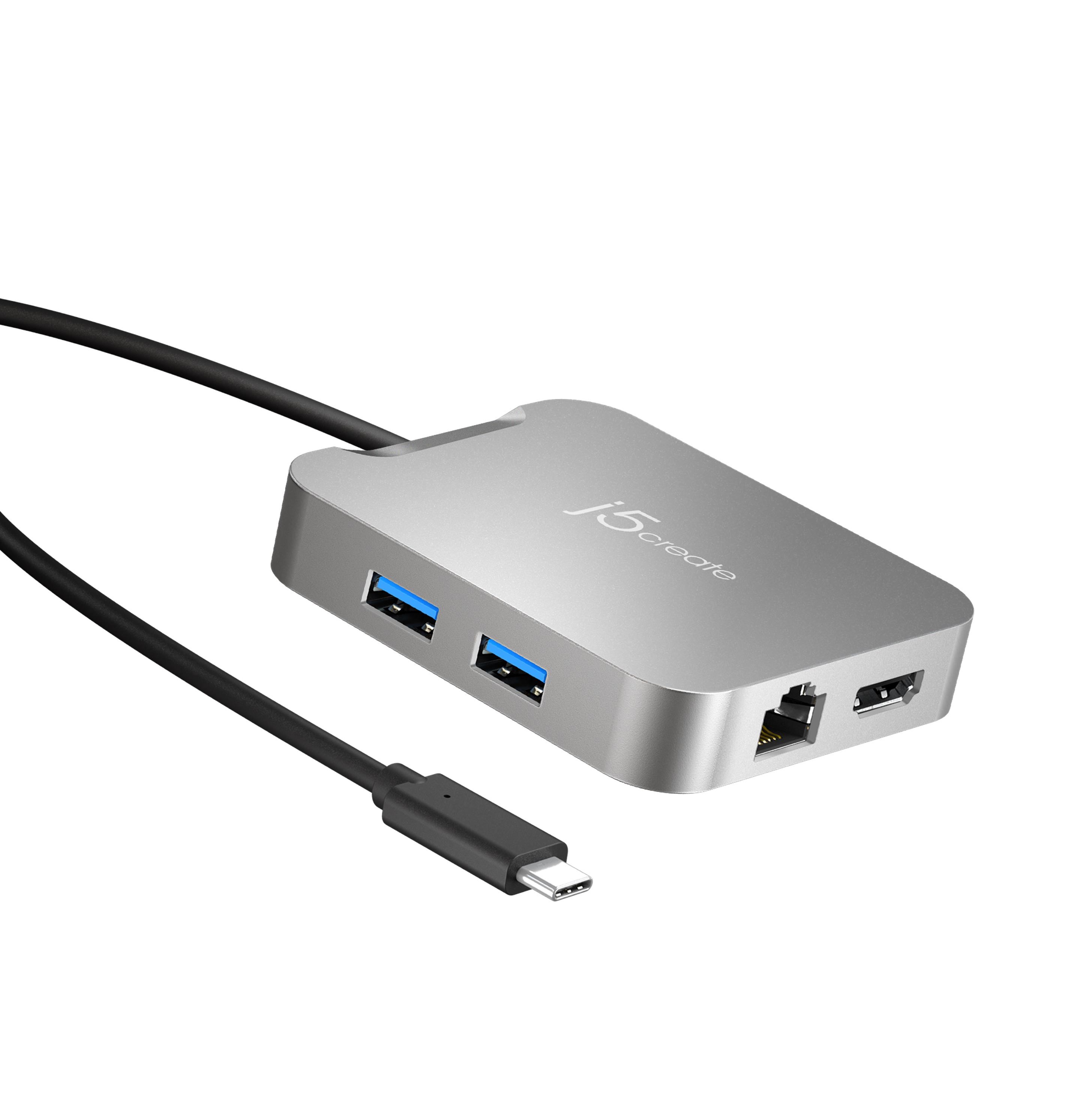 j5create 5-in-1 Multi-Port Adapter (with Ethernet and PD) Docking Station JCD391-N
