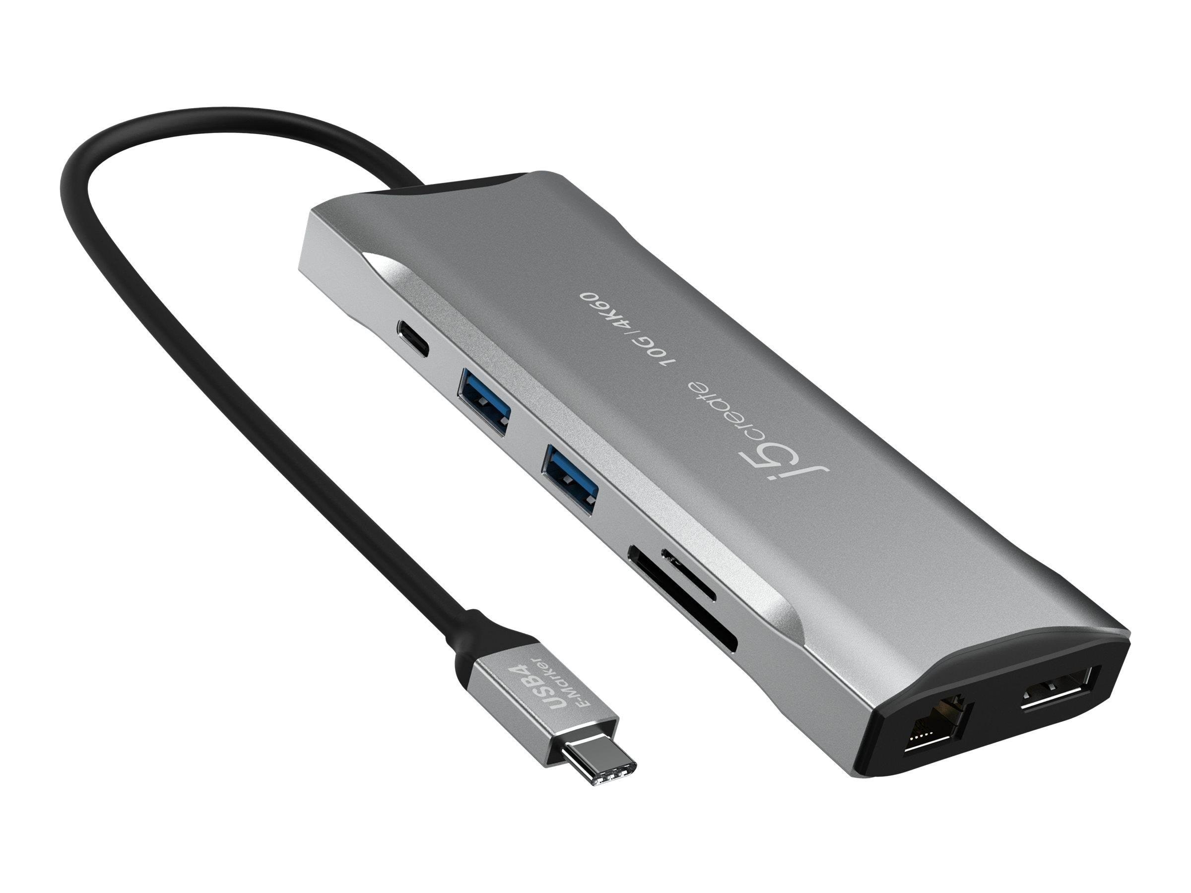 j5create 11-in-1 USB-C Triple-Monitor Dock (with Ethernet and 100W PD) Docking Station JCD397-N