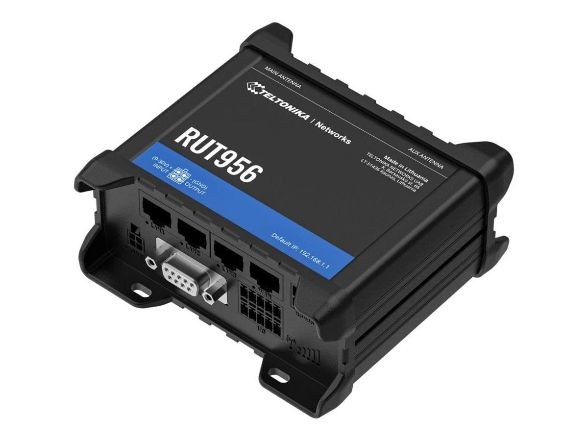 Teltonika RUT956 Industrial Cellular Router (RUT956200000 / Standard package with EU PSU) - Wireless router N Standard - 802.11n