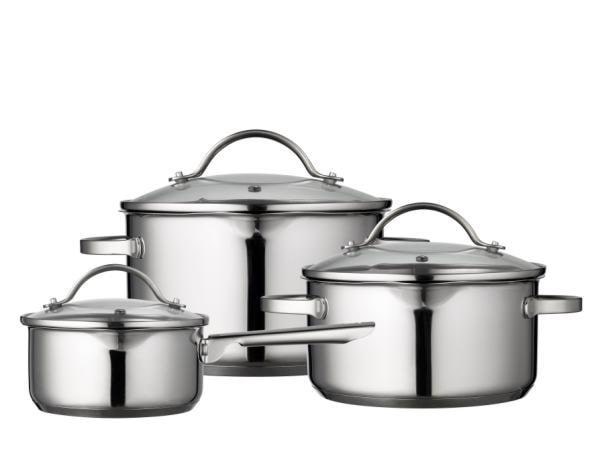 Funktion Pot set with lid 6 pieces 18/8 steel Gryde 200168