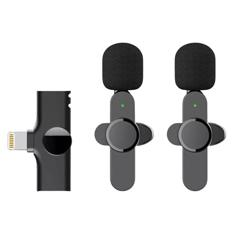 Lippa Dual Wireless Lavalier Microphone With Lightning Connector Mobil Tilbehør LPK52-L