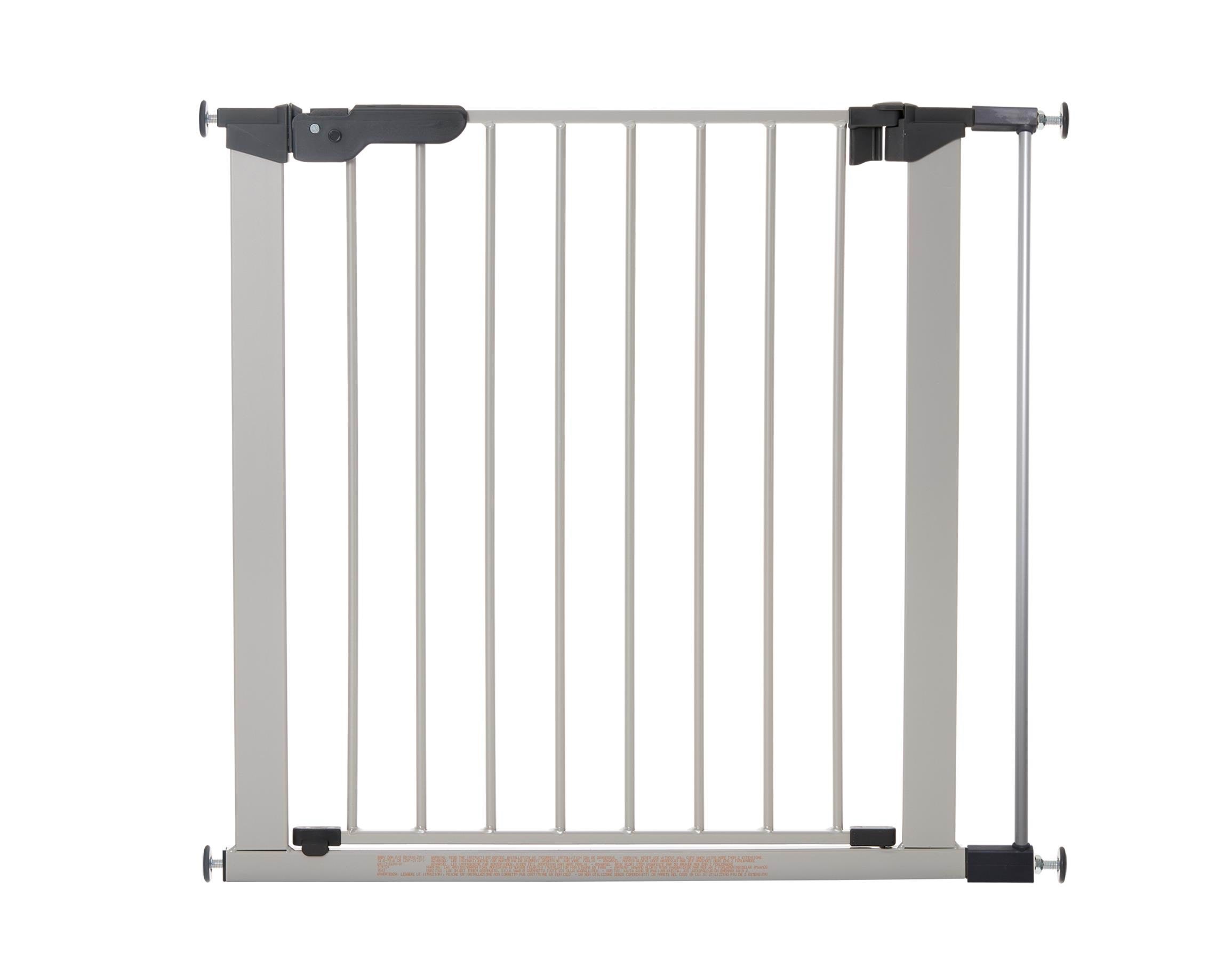 BabyDan Premier sikkerhedsgitter med 1 forlænger, sølv, 79,5-86,5 cm Babyudstyr 500933