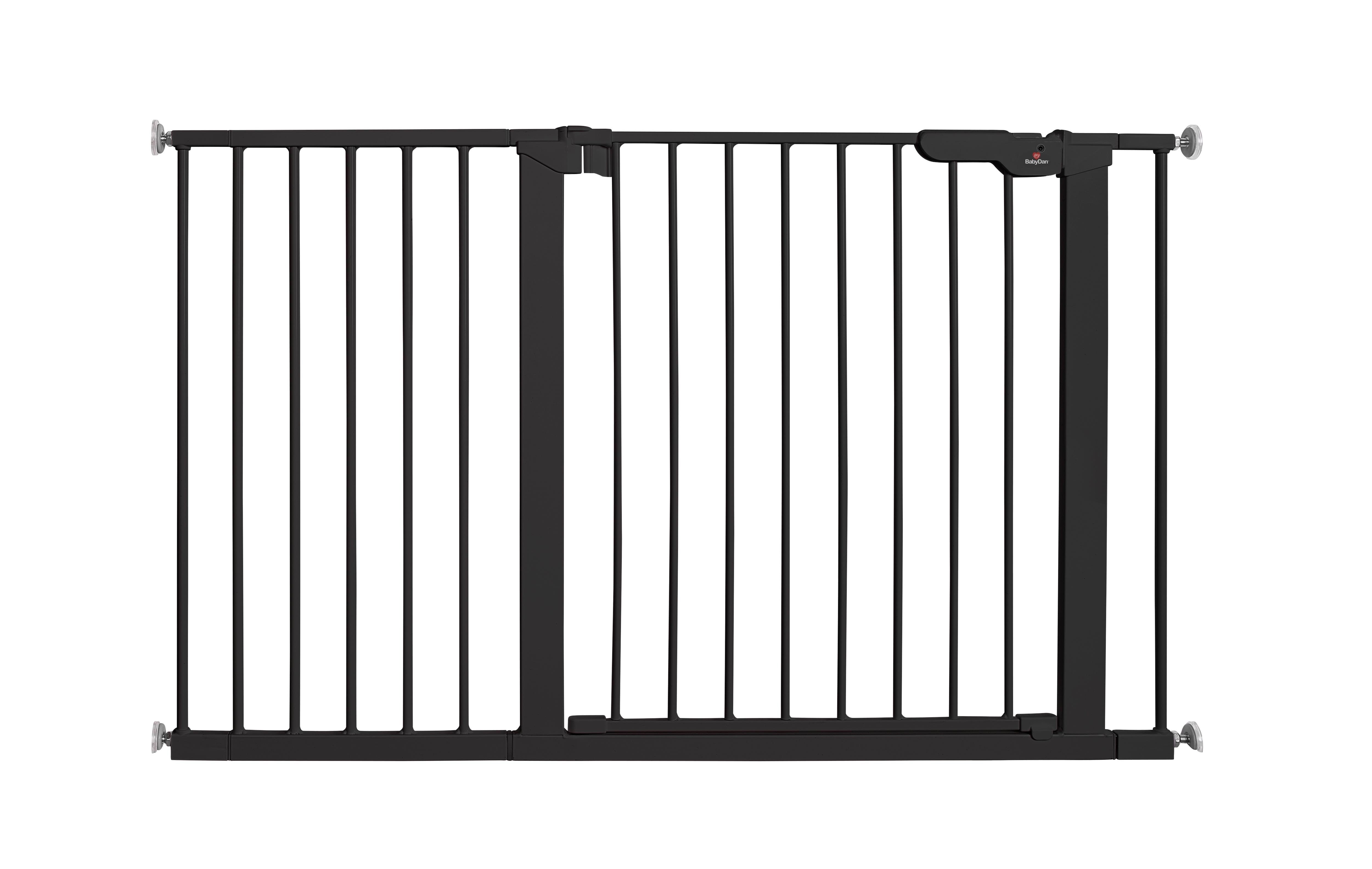 BabyDan Premier sikkerhedsgitter ekstra bred, sort, 119,3-125,6 cm Babyudstyr 60116-2697-01