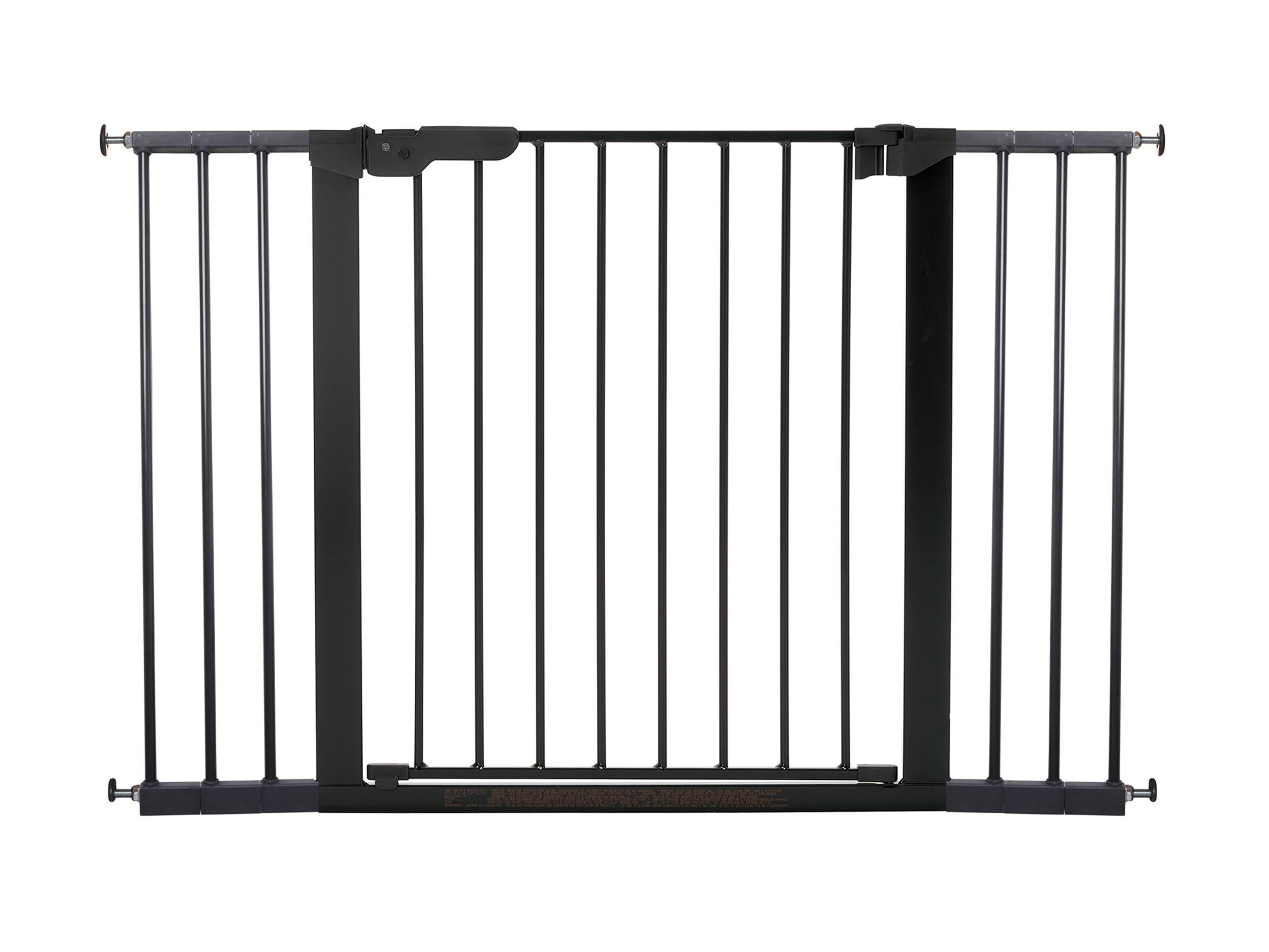 BabyDan Premier sikkerhedsgitter med 6 forlængere, sort, 112-119,3 cm Babyudstyr 60116-2696-01